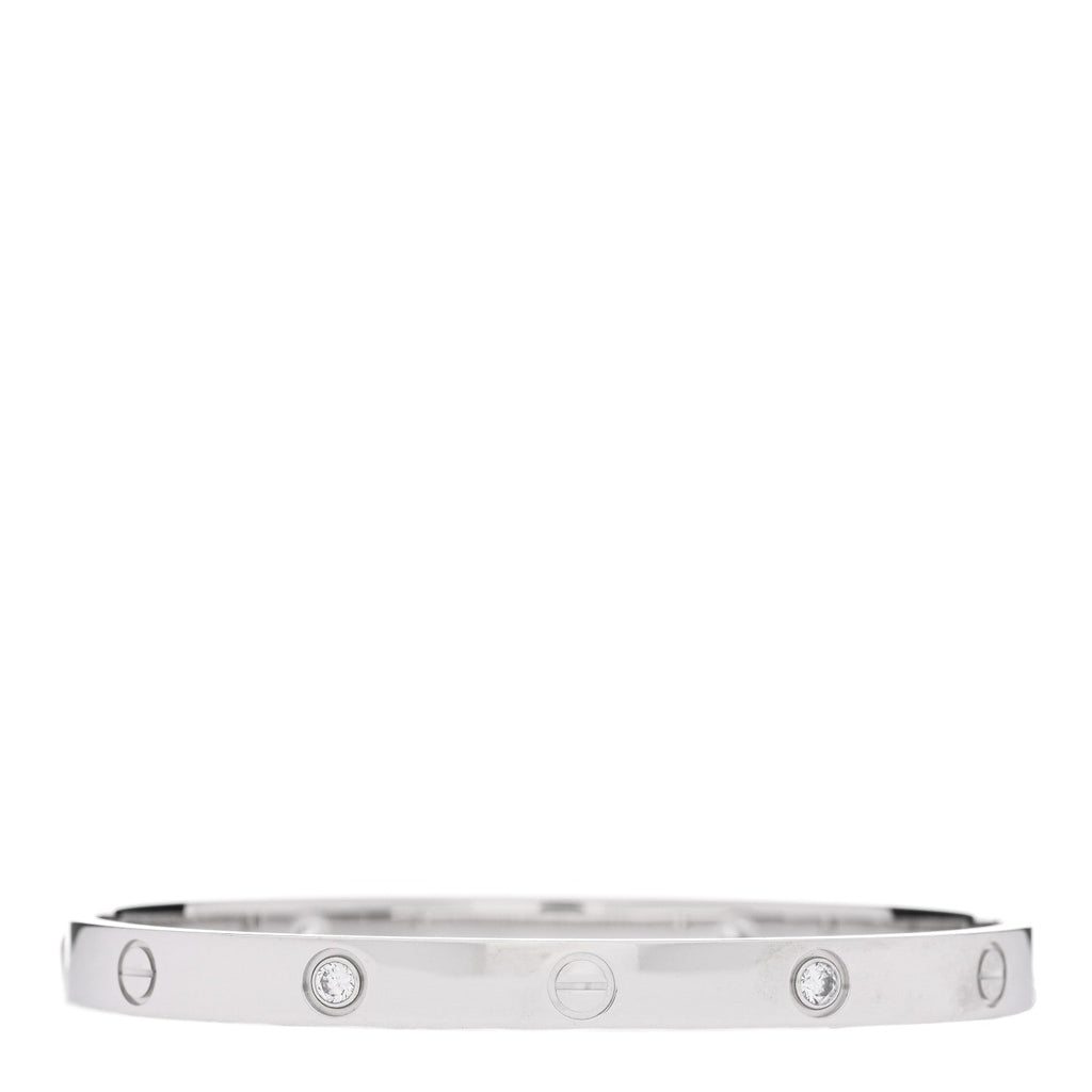 18K White Gold 4 Diamond LOVE Bracelet 19