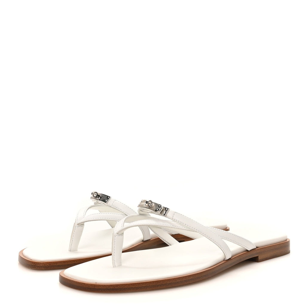 Calfskin Miss Sandals 36 White