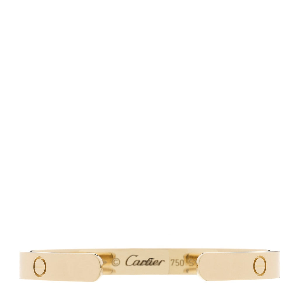 18K Yellow Gold LOVE Cuff Bracelet 16