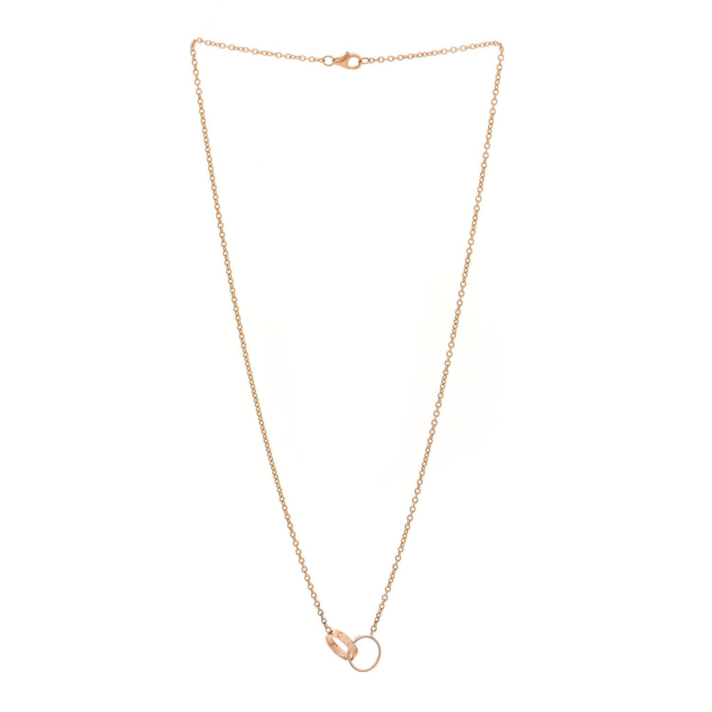 18K Pink Gold Interlocking LOVE Necklace