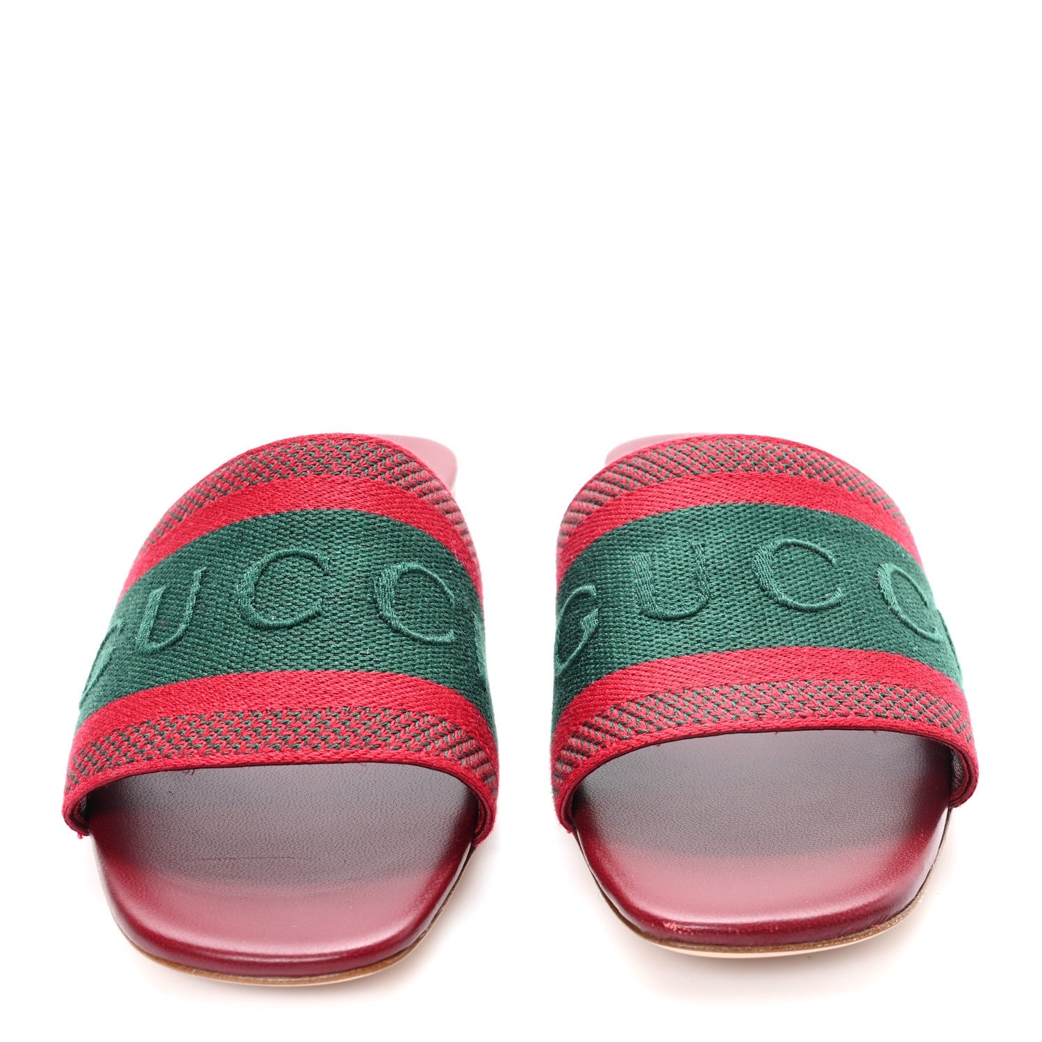 Canvas Web Womens Slide Sandals 38.5 Red Bordeaux