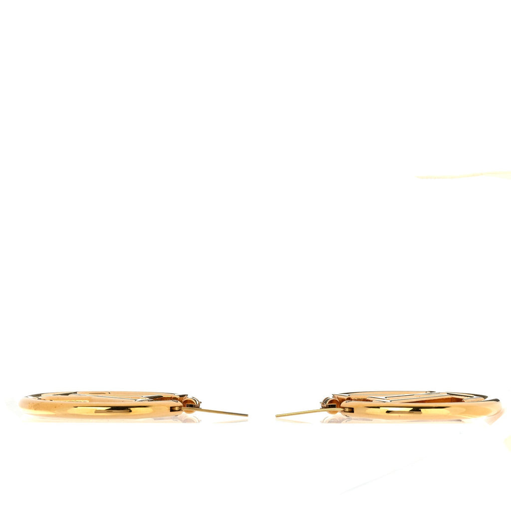 Metal Louise Hoop Earrings Gold