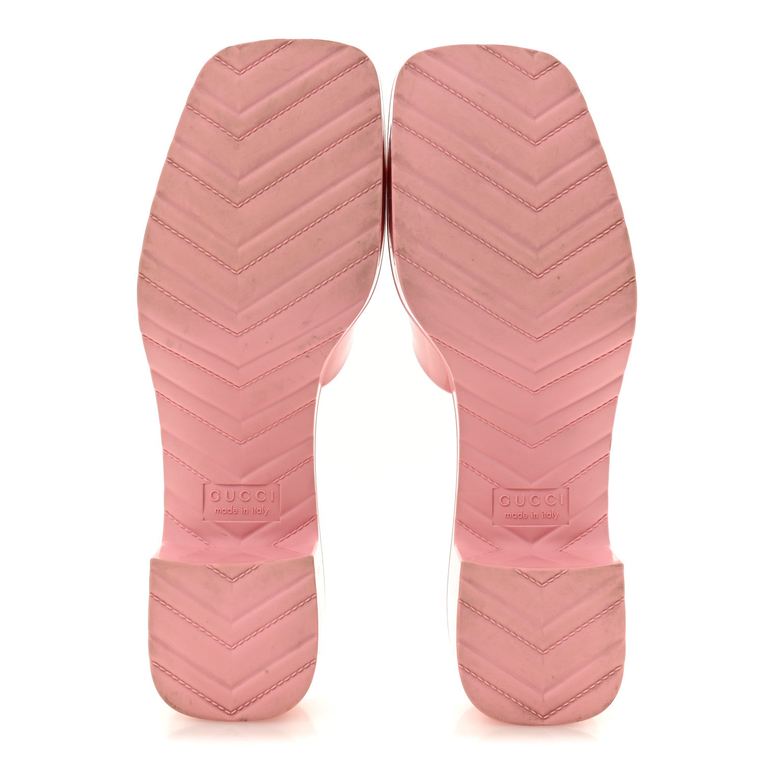 Rubber Gucci Logo Womens Platform 20/60mm Slide Sandals 38 Wild Rose