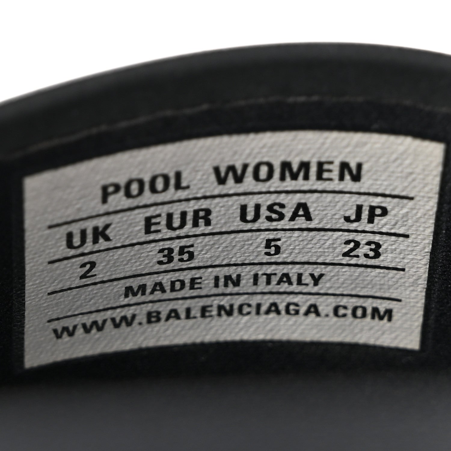 Rubber Womens Logo Pool Slide Sandals 35 Black