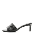 Lambskin Embossed Monogram Revival Mid Heel Mules 37 Black