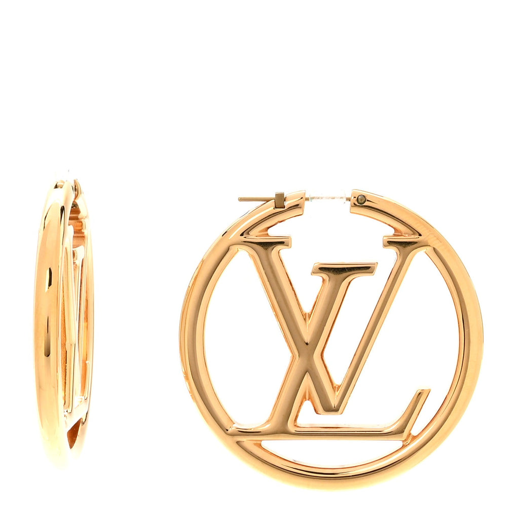 Metal Louise Hoop Earrings Gold