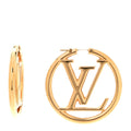 Metal Louise Hoop Earrings Gold