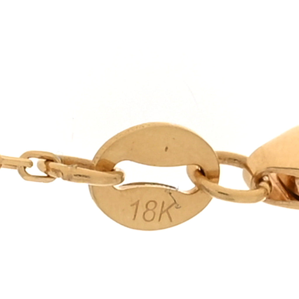 18K Yellow Gold Champagne Citrine Crescent Karma Necklace