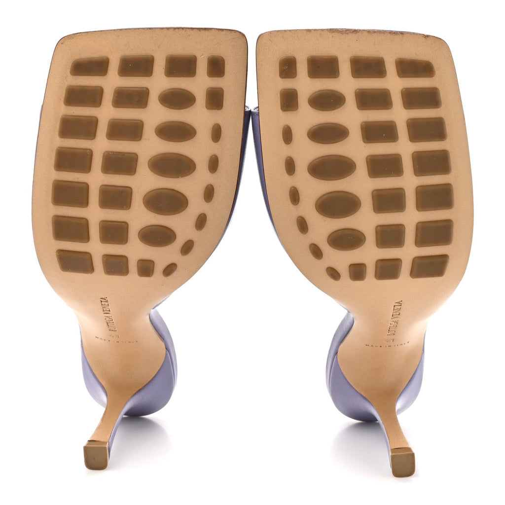 Lambskin Stretch Mule Sandals 41 Lavender