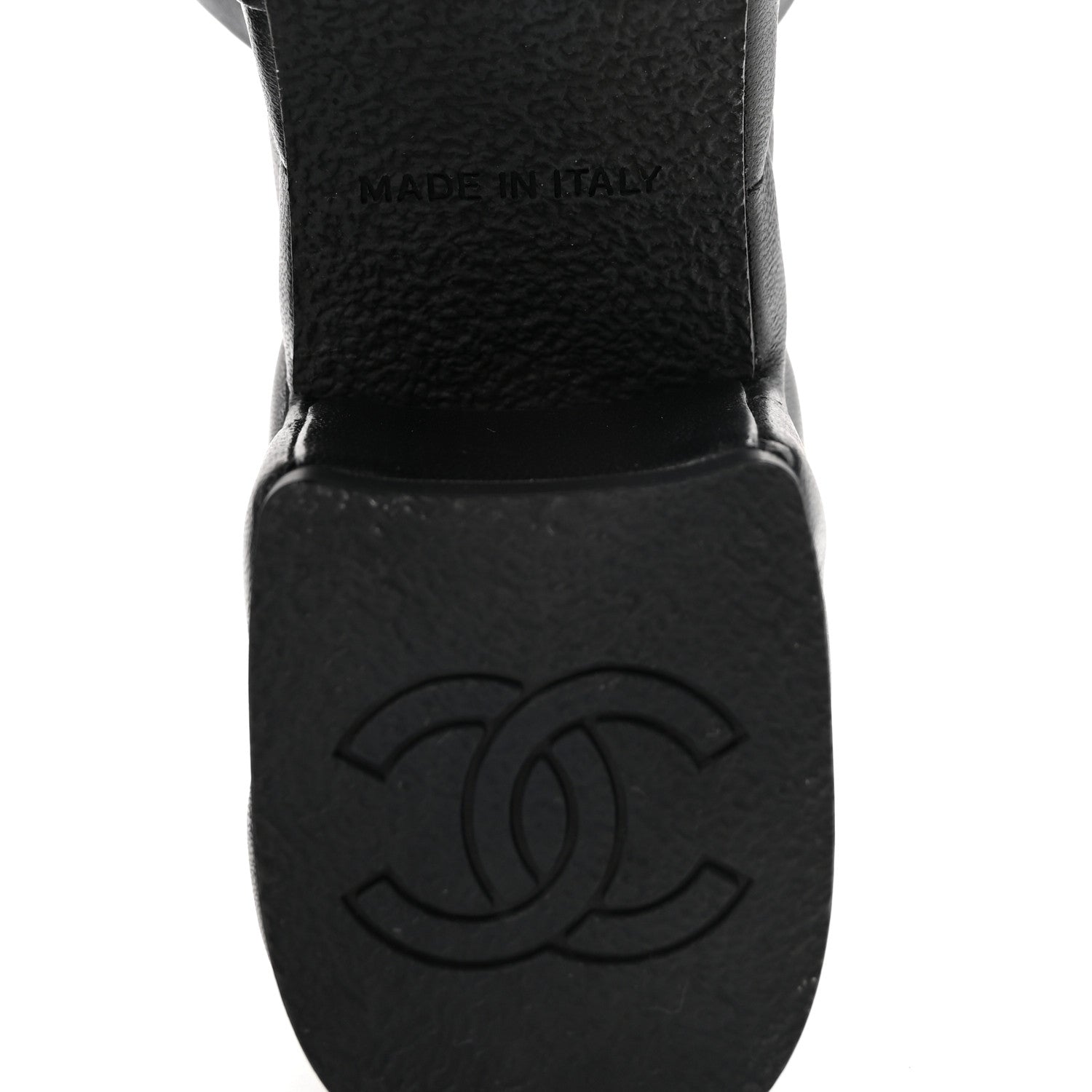 Lambskin Quilted CC Platform Mules 37.5 Black