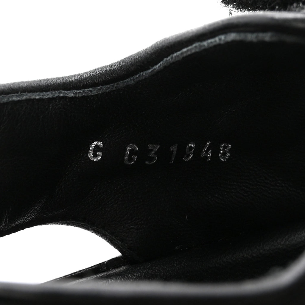 Lambskin Velcro Dad Sandals 38.5 Black