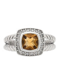Sterling Silver Diamond 7mm Petite Albion Ring 54 7