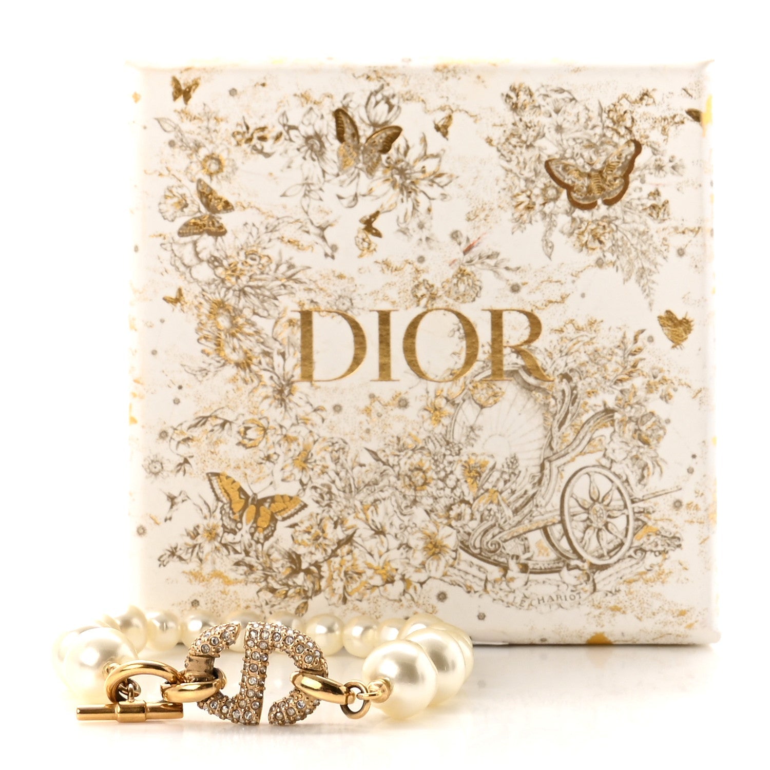 Pearl Crystal 30 Montaigne Bracelet Gold