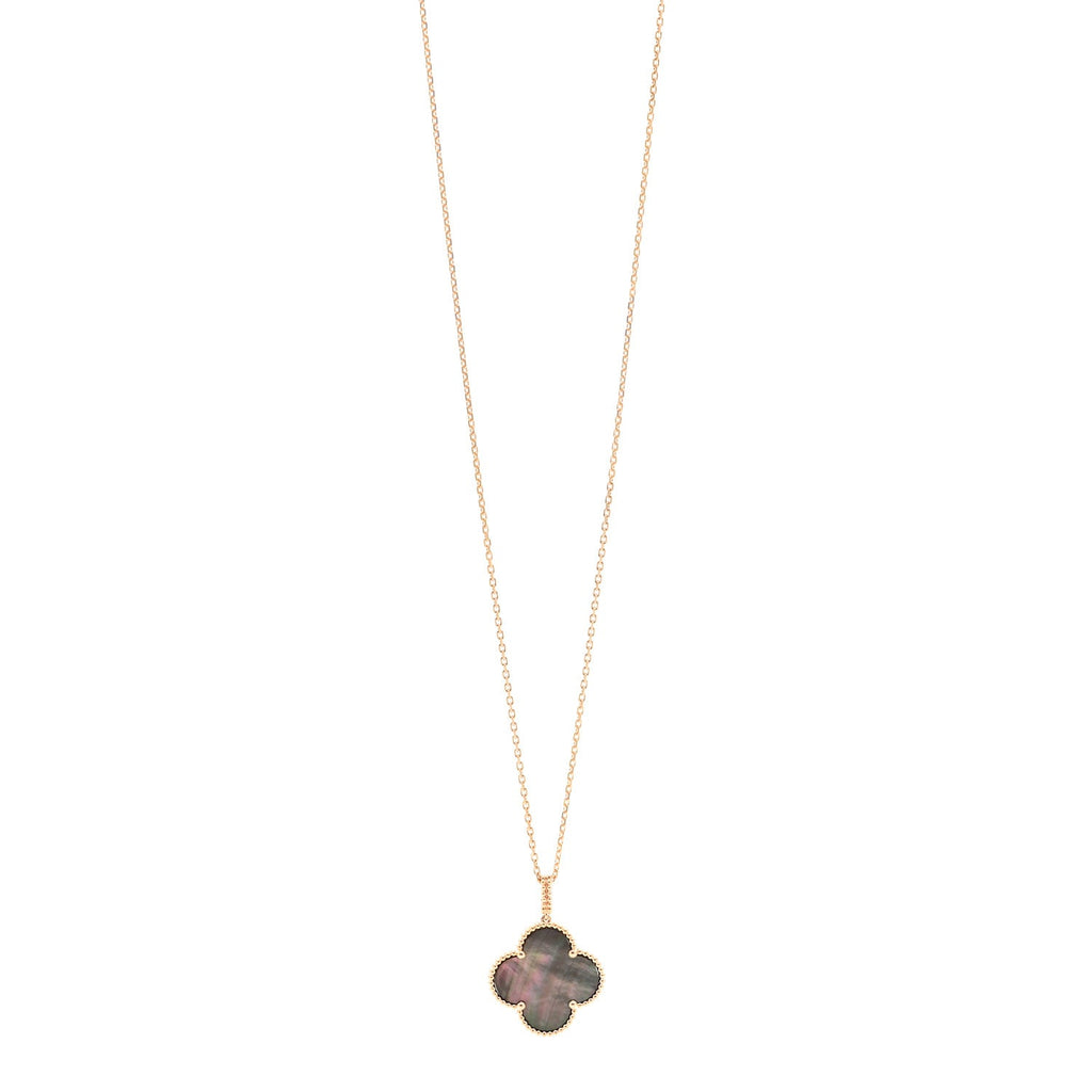 18K Rose Gold Gray Mother of Pearl Magic Alhambra Long Necklace