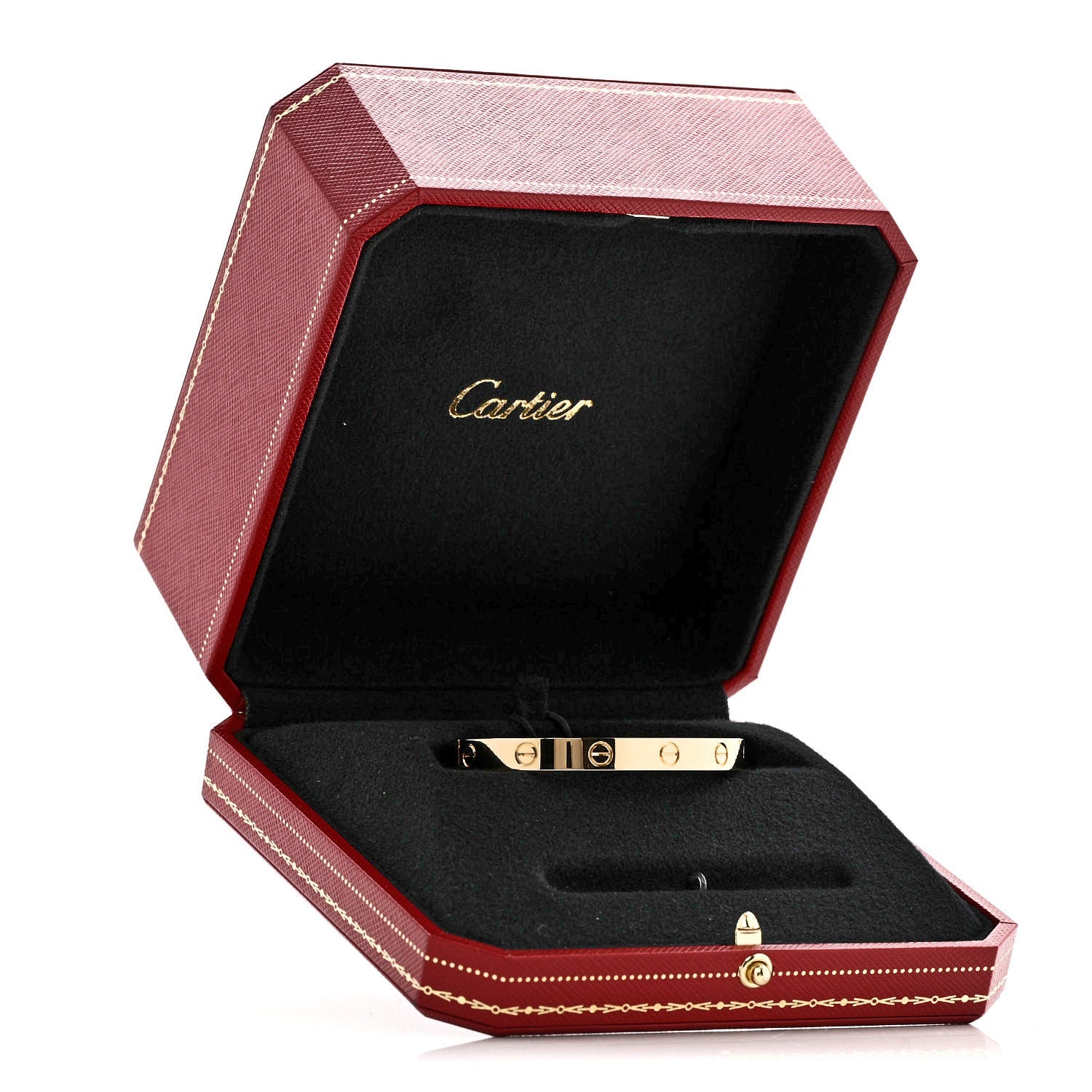 18K Yellow Gold LOVE Single Screw Bracelet 16