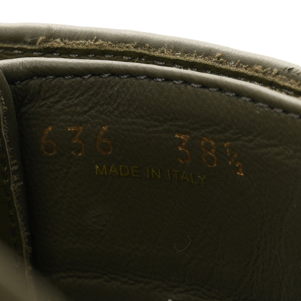Raffia Logo Slide Sandals 38.5 Militare