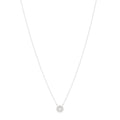Platinum Diamond Small Sunflower Pendant Necklace