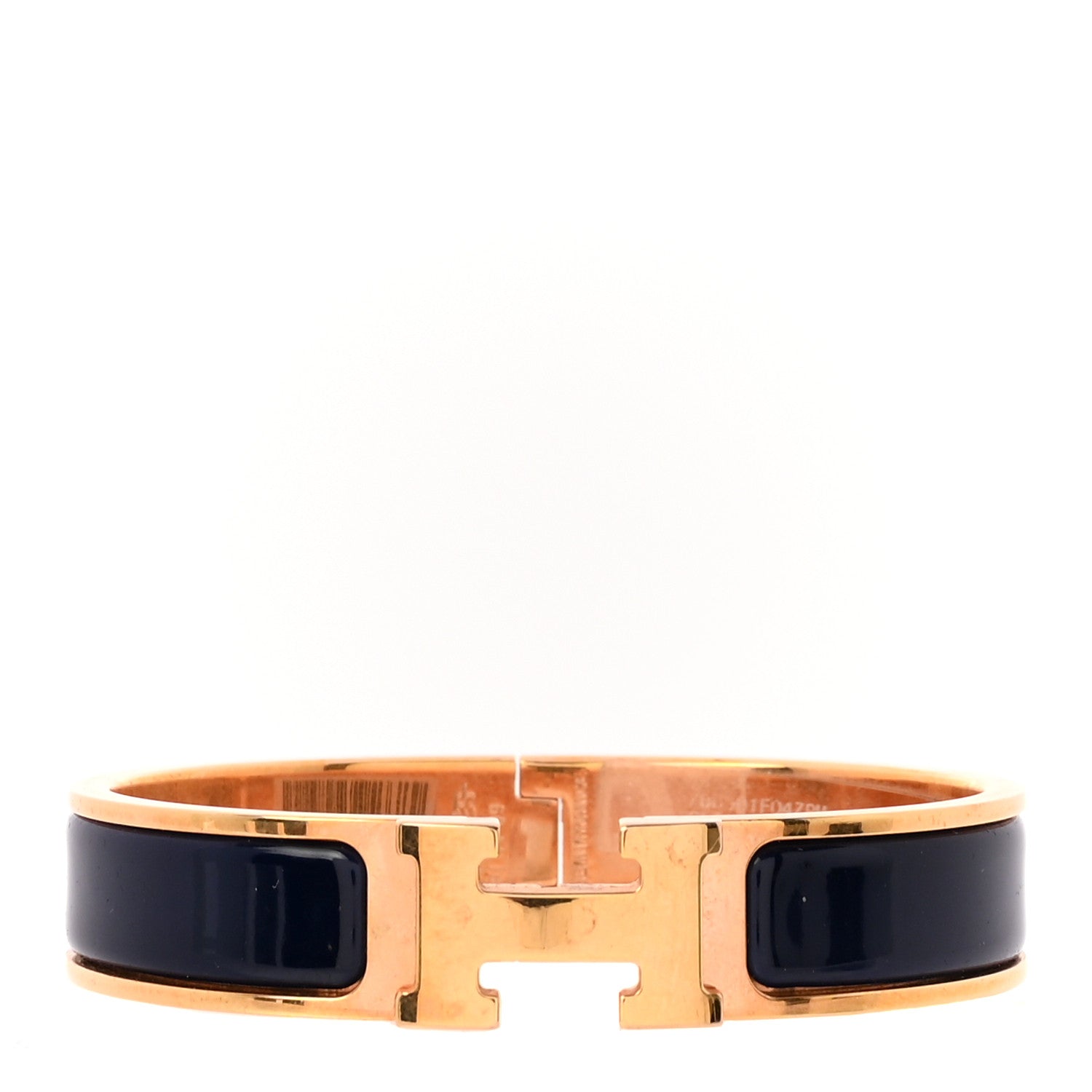Enamel Narrow Clic Clac H Bracelet PM Bleu Abysse