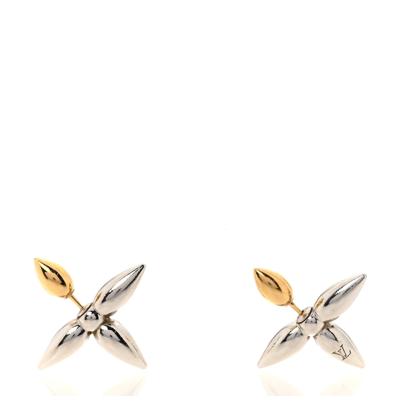 Metal Louisette Earrings Silver Gold