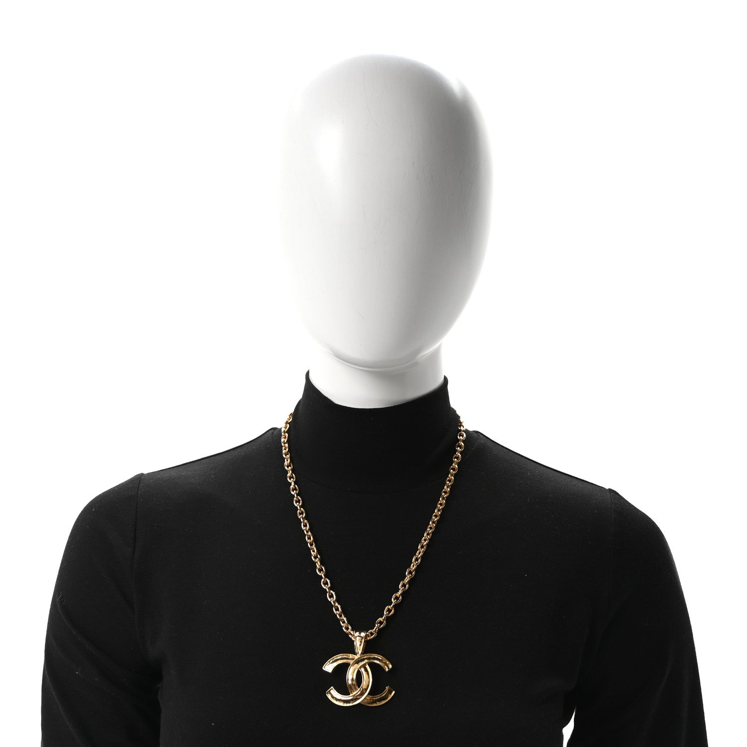 CC Pendant Necklace Gold