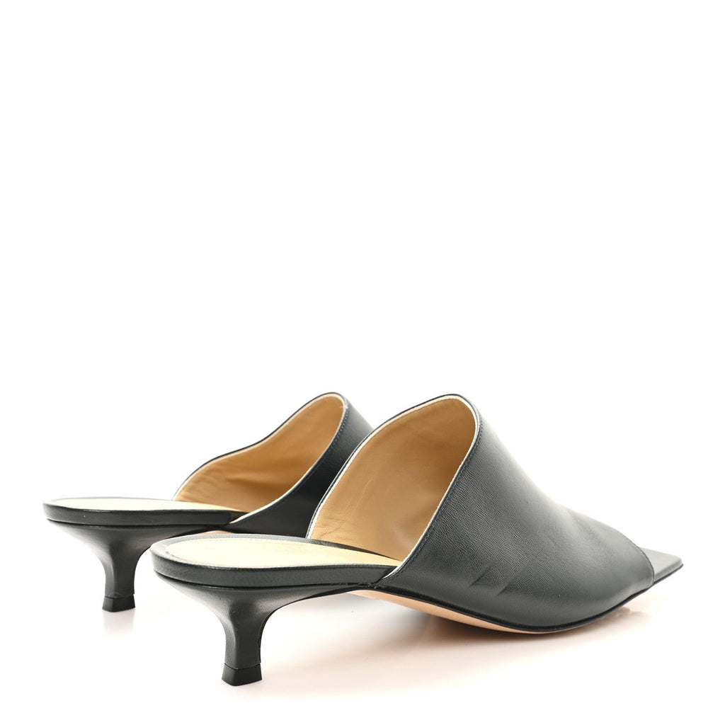 Lambskin Stretch Mule 40mm Sandals  40 Black