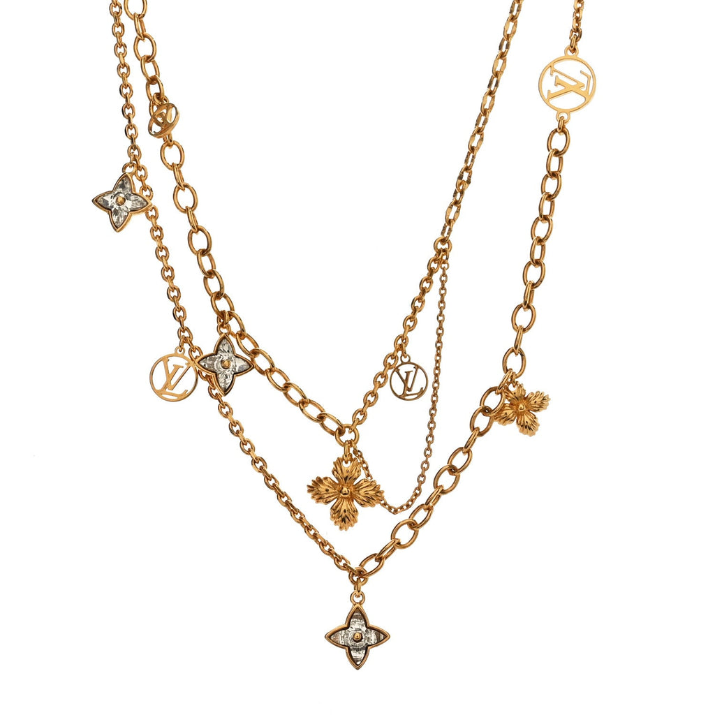 Metal Crystal Blooming Supple Necklace