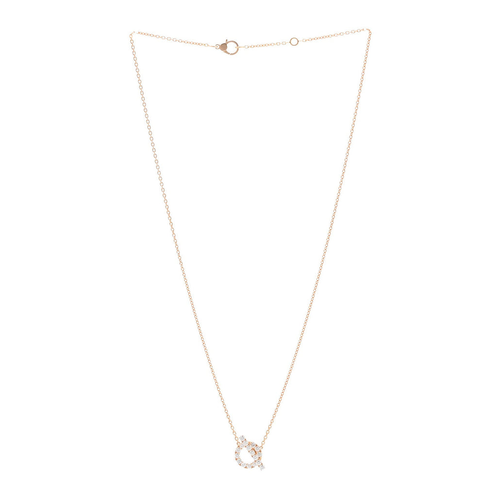 18K Rose Gold Diamond Finesse Pendant Necklace