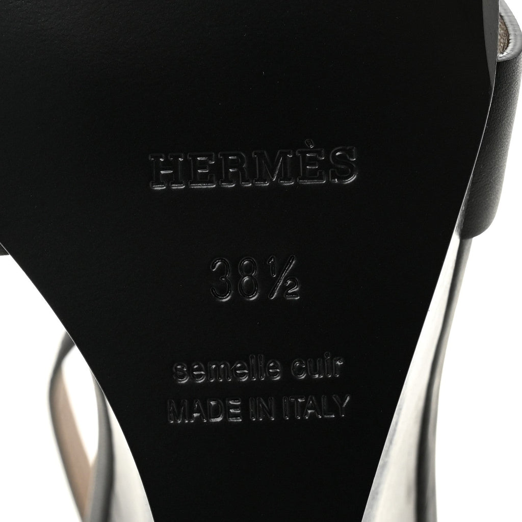 Calfskin Legend Wedge Sandals 38.5 Black