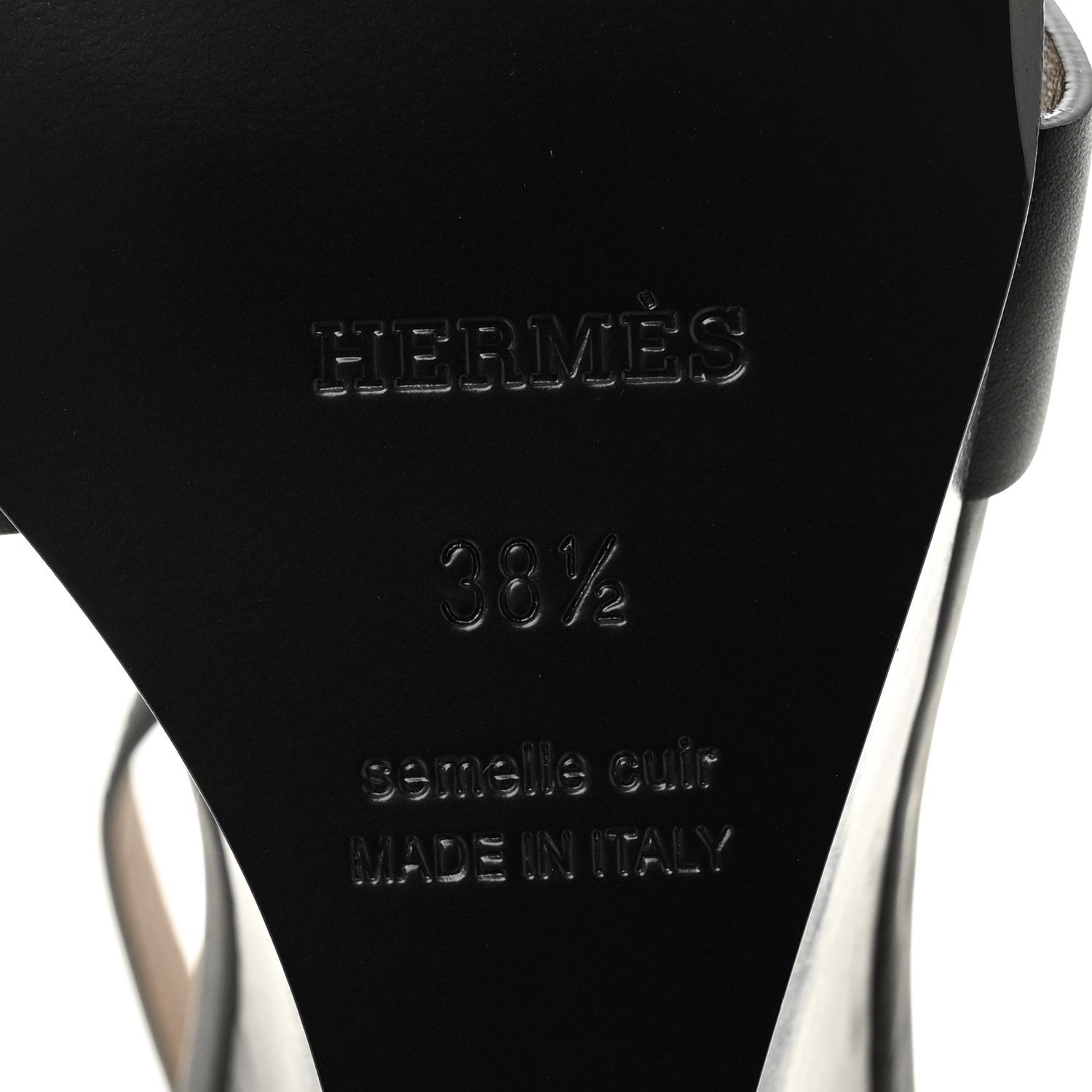 Calfskin Legend Wedge Sandals 38.5 Black