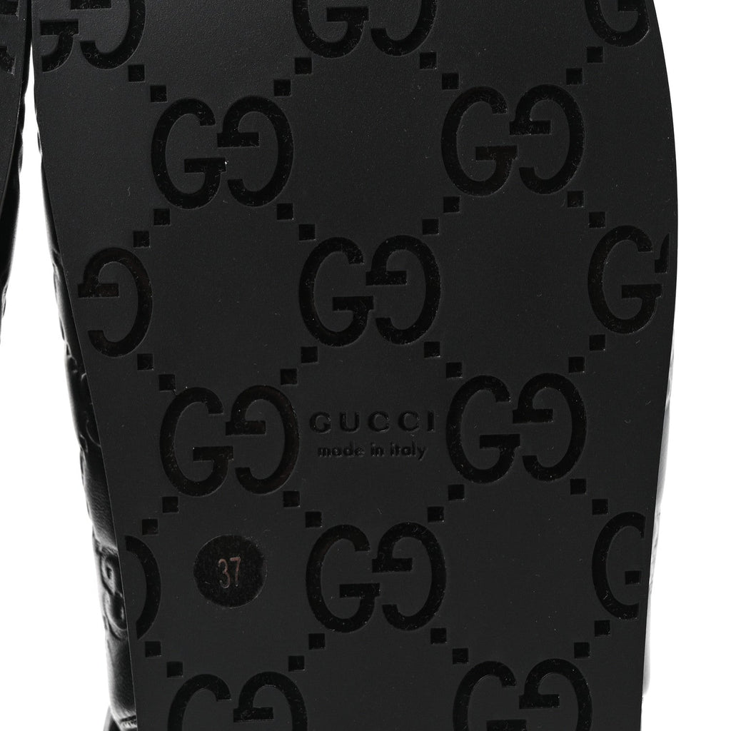 Guccissima GG Embossed Womens Sandals 37 Black