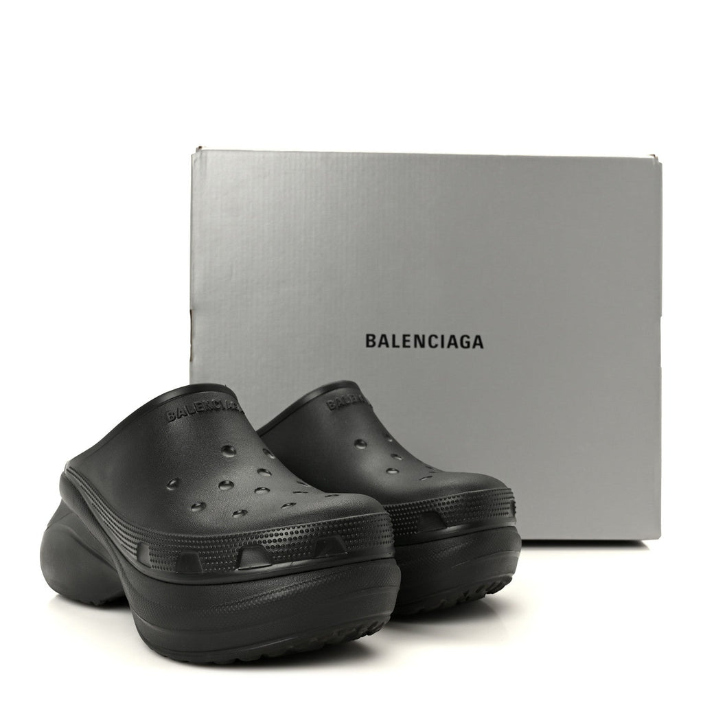 X CROCS Rubber Womens Mules 38 Black