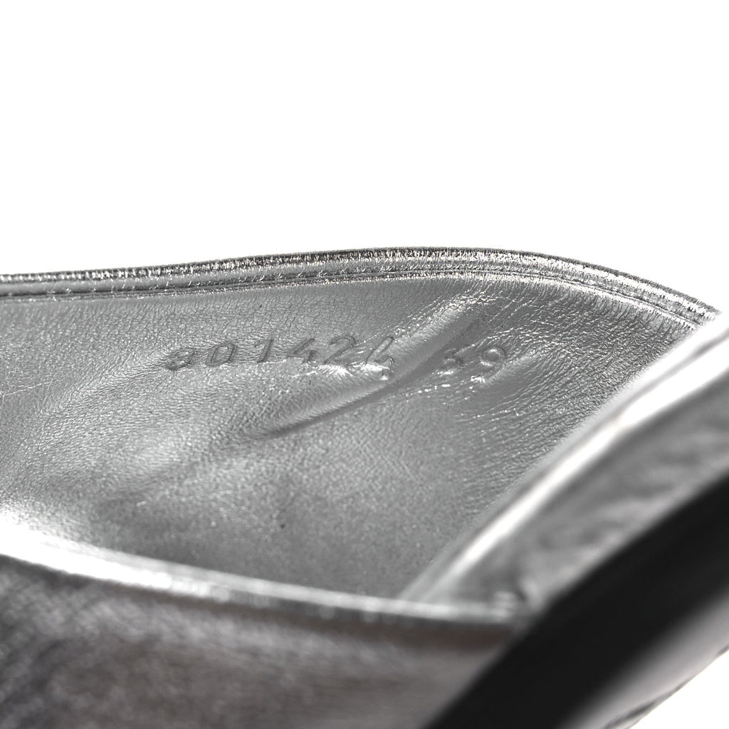 Metallic Sheepskin Duty Free 70mm Sandals 39 Silver