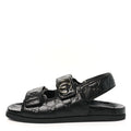 Guccissima GG Embossed Womens Sandals 36.5 Black