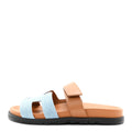 Denim Calfskin Womens Chypre Sandals 39 Bleu Clair Naturel