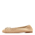 Cotton Crochet GG Ballet Flats 39.5 Ecru Sandstorm
