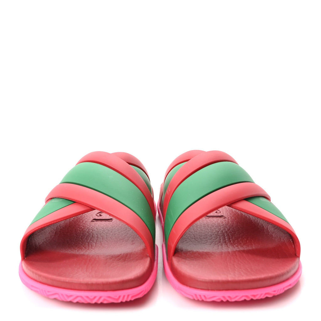 Rubber Web Womens Criss Cross Slide Sandals 36 Coral New Shamarock