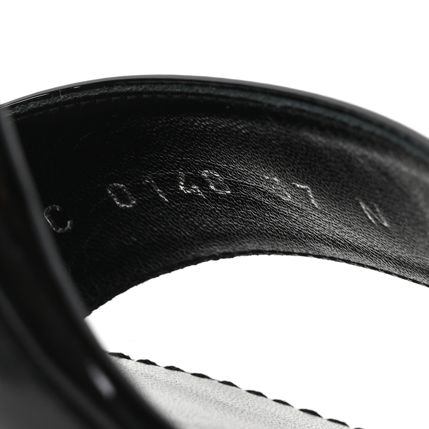 Patent Monogram Call Back Sandals 37 Black