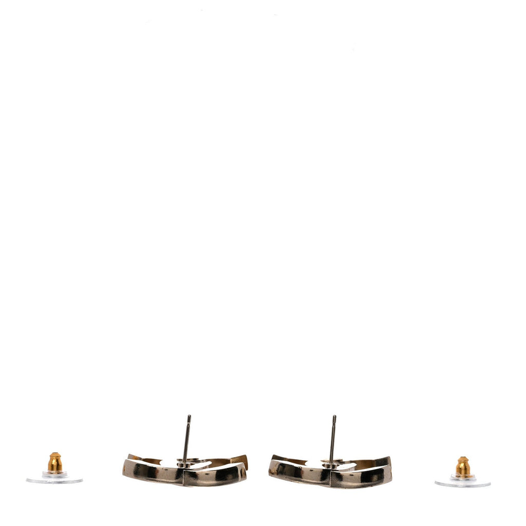 Crystal CC Large Stud Earrings Gold