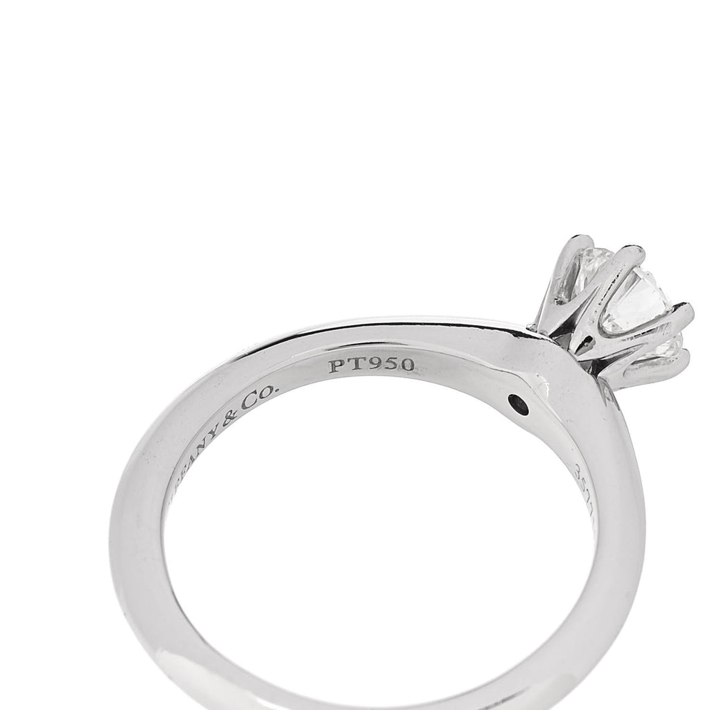 Platinum Diamond .46ct Solitaire Engagement Ring 46 3.75