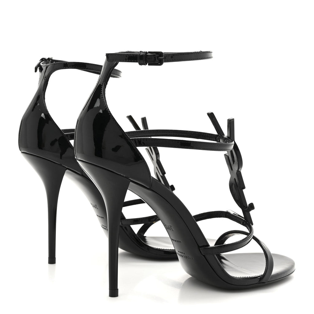 Patent Cassandra 100 Ankle Strap Sandals 39.5 Black
