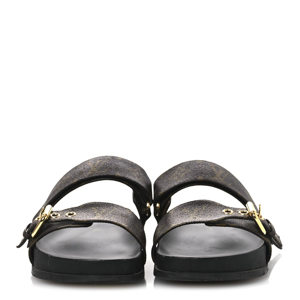 Monogram Bom Dia Mule Sandals 39 Black