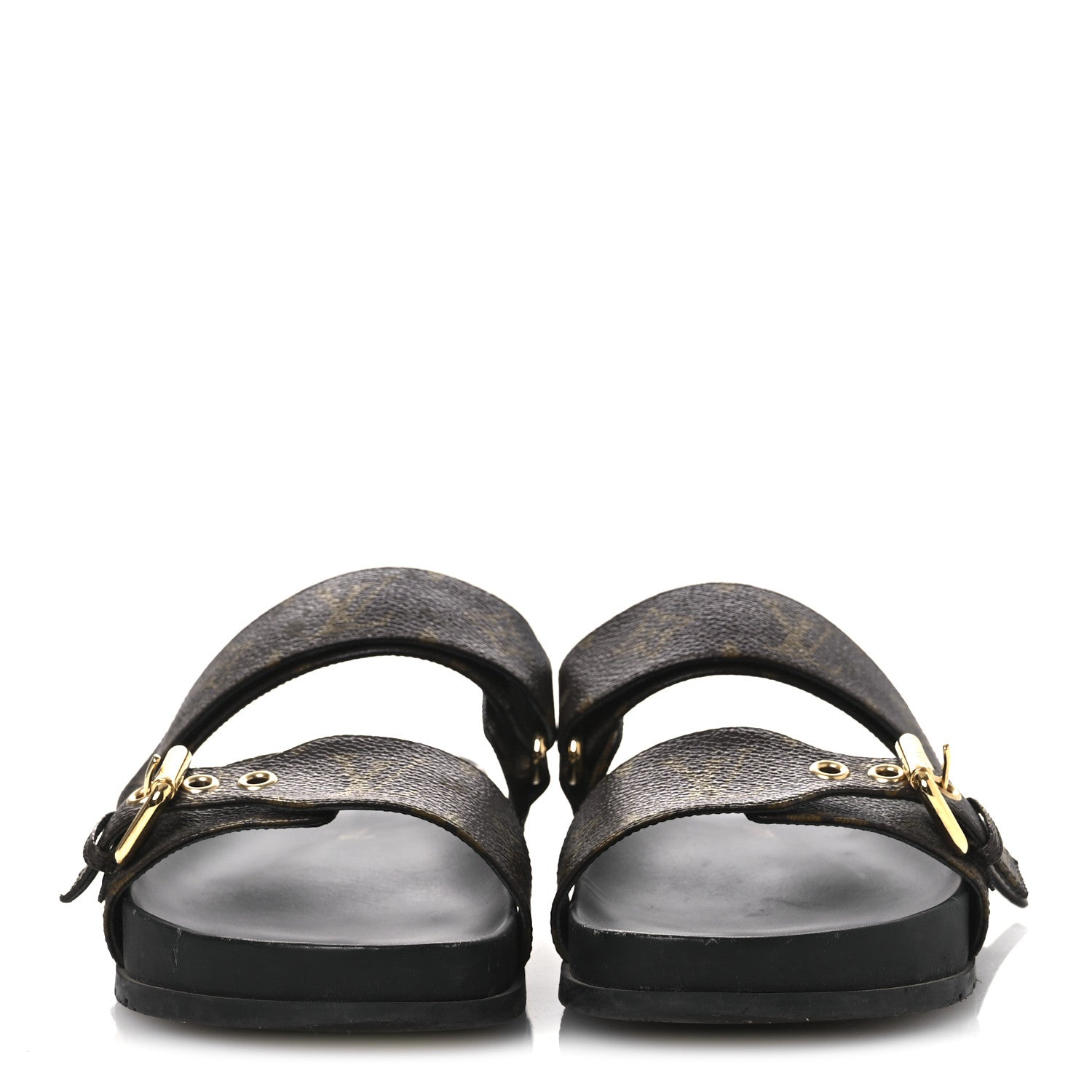 Monogram Bom Dia Mule Sandals 39 Black