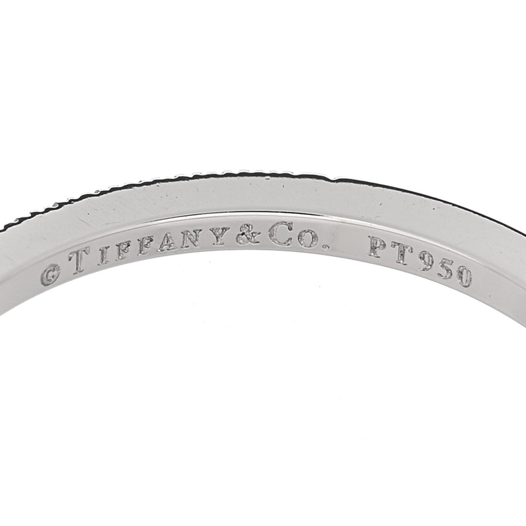 Platinum Diamond .12ctw 1.3mm Novo Half Eternity Band Ring 53 6.5