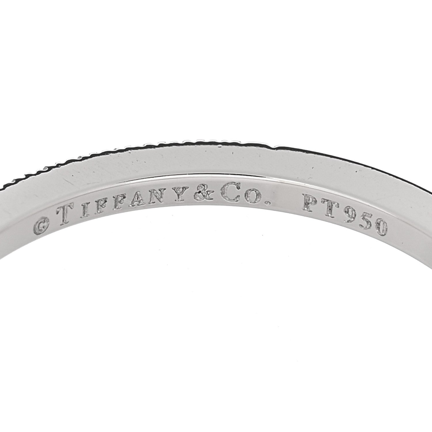 Platinum Diamond .12ctw 1.3mm Novo Half Eternity Band Ring 53 6.5