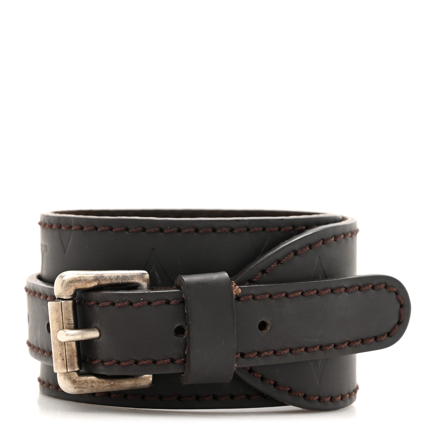 Glace Monogram Wrap Bracelet Cafe Brown