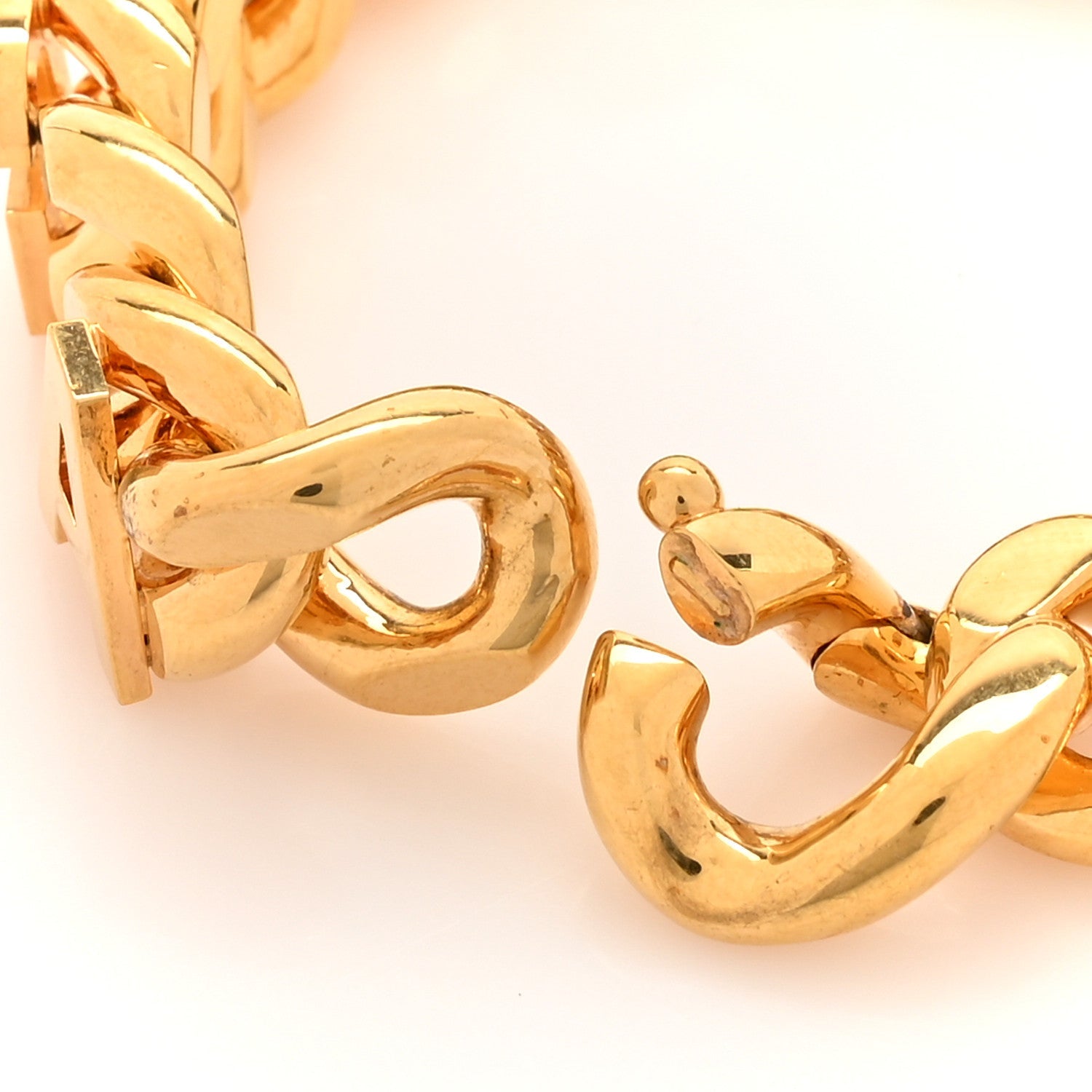 Metal Logo Chain Bracelet M Gold