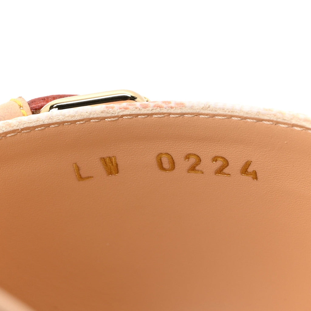 Damierlicious Neo Revival Flat Mule Sandals 40 Rose Peach
