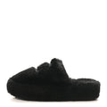 Shearling CC Flat Mules 36 Black