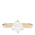 18K Yellow Gold Diamond 1.24ct Solitaire Engagement Ring 53 6.25