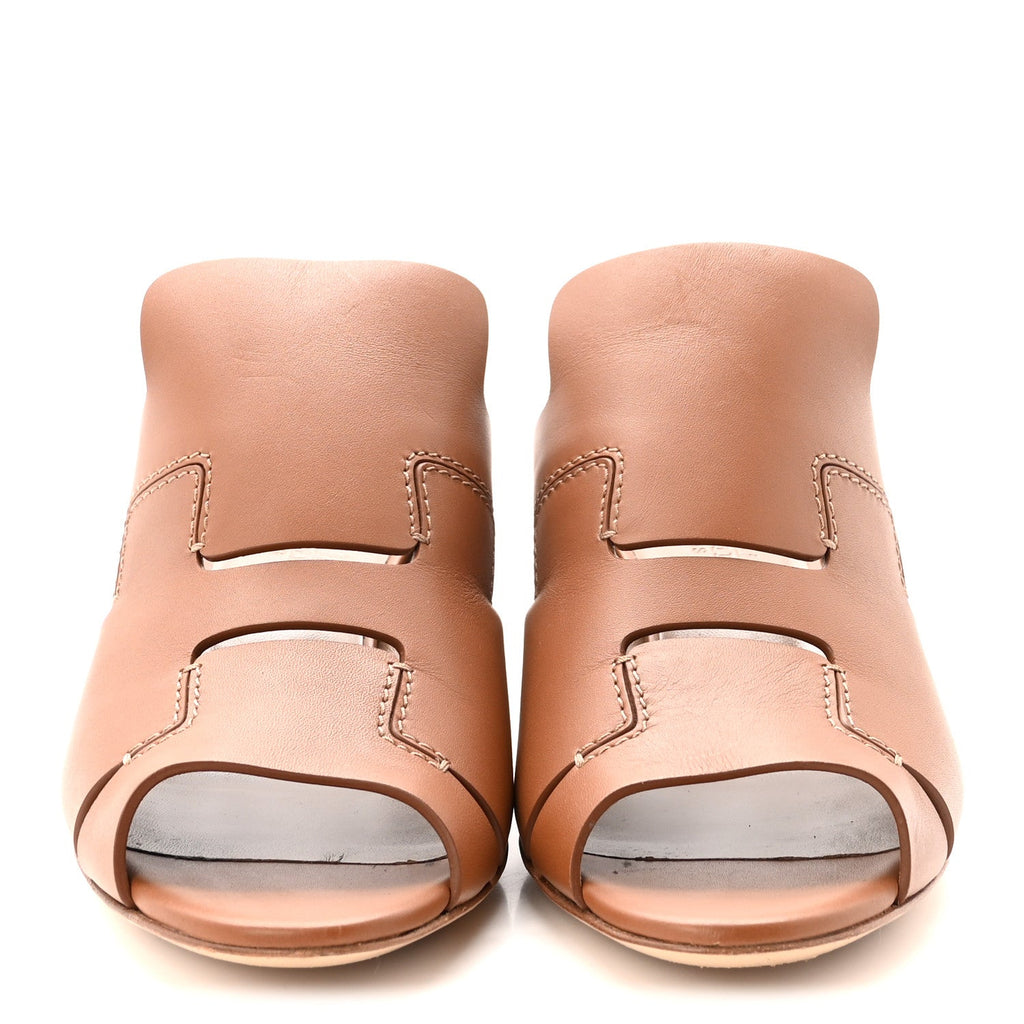 Calfskin Right Mules 36 Palissandre